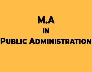 M.A Public Administration